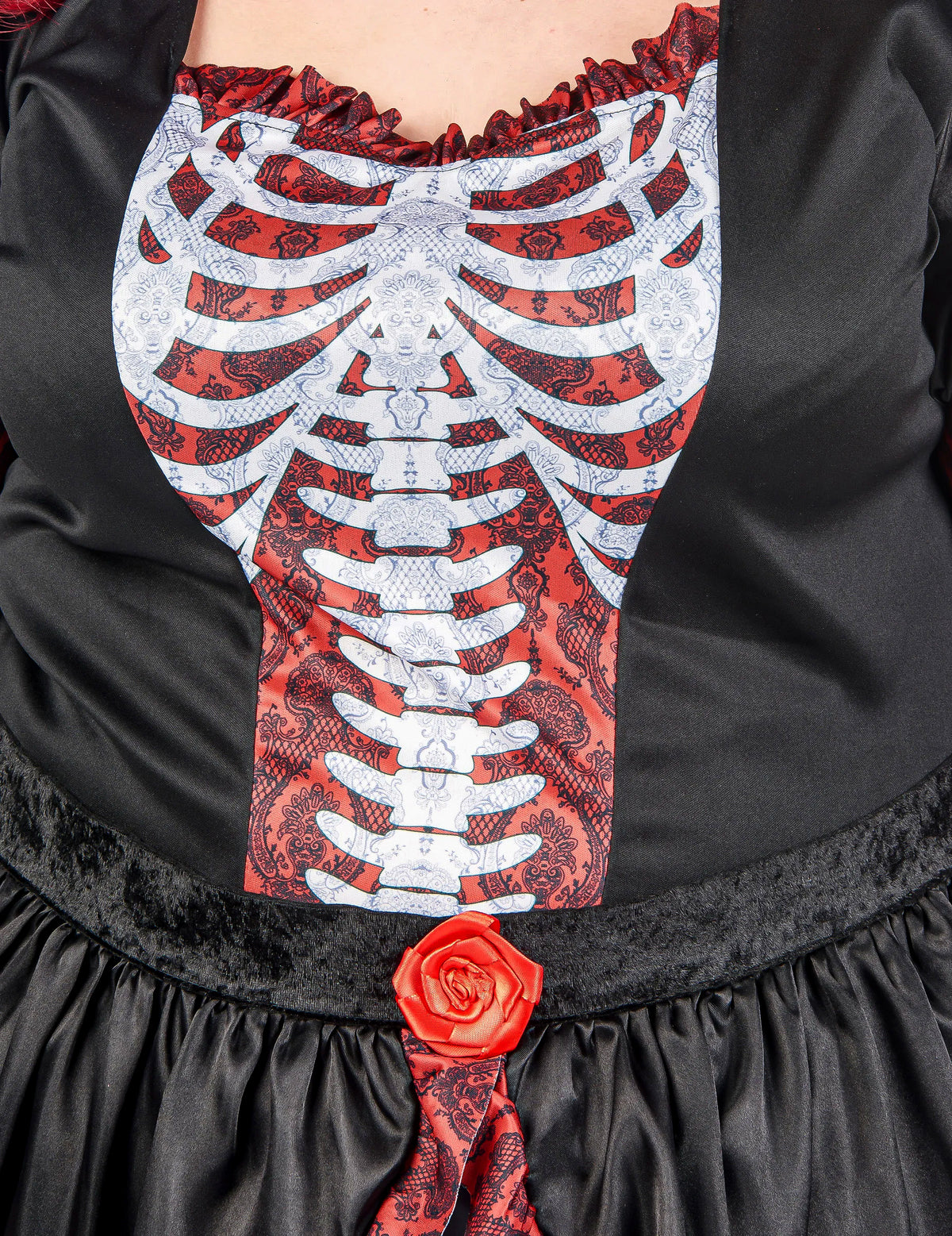 Dia de los muertos naisten plus-koon pitkä mekkoasu