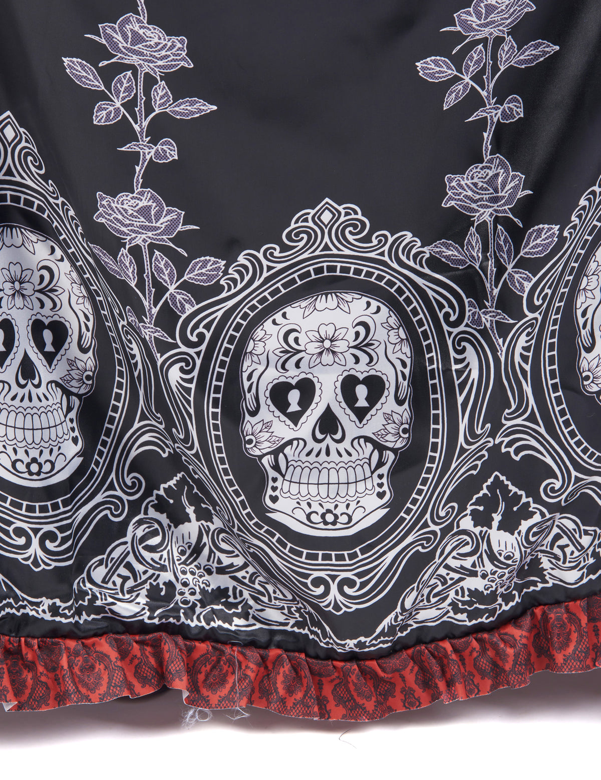 Dia de los muertos naisten plus-koon pitkä mekkoasu