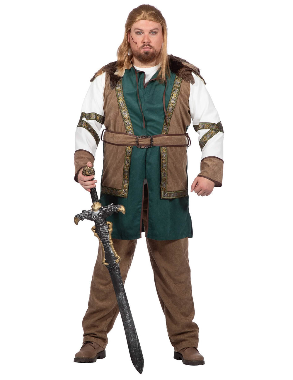 Vue de plein pied du déguisement guerrier viking luxe