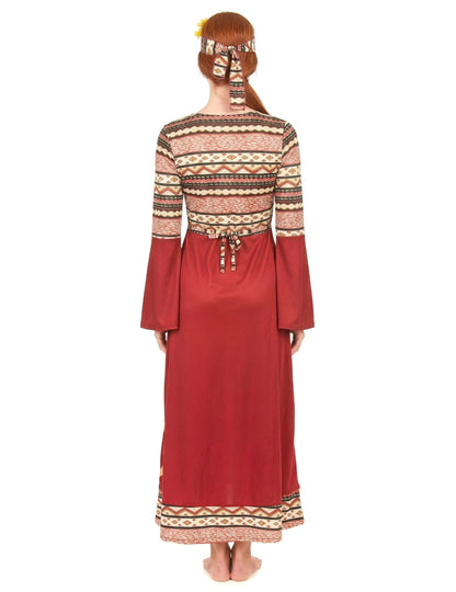 Déguisement hippie bordeaux femme
