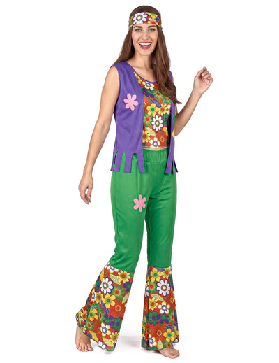 Flower Power hippi -naamiaisasu aikuisille