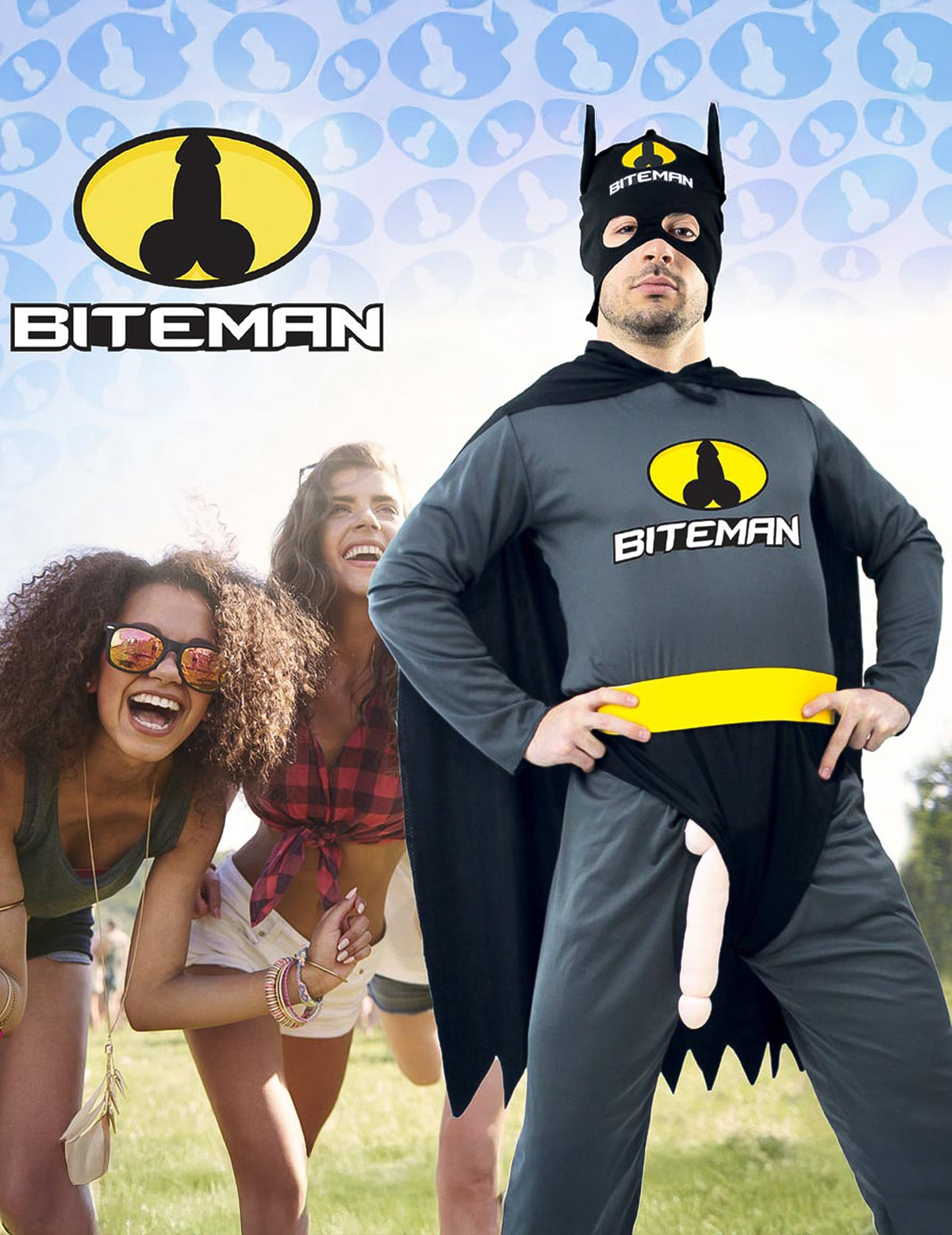 Musta Bitemanin humoristinen asu