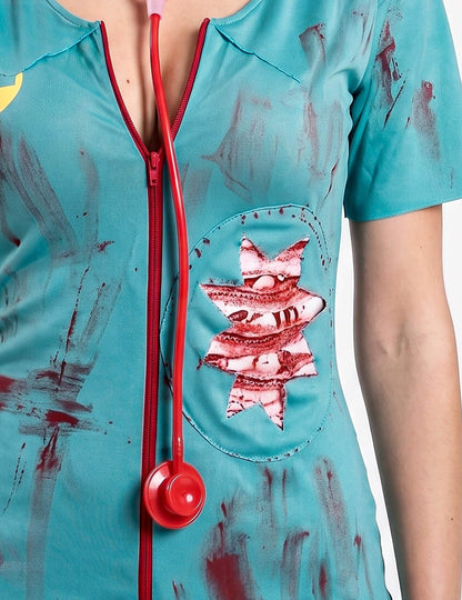 Seksikäs zombiehoitsu -aikuisten naamiaisasu