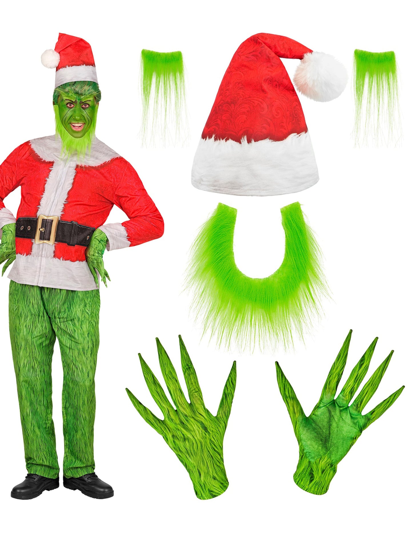 Déguisement intégral monstre de Noël grincheux adulte