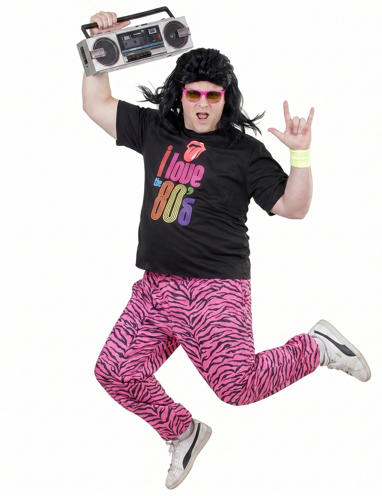 I love 80's verkkarit naamiaisasu suuri koko miehet