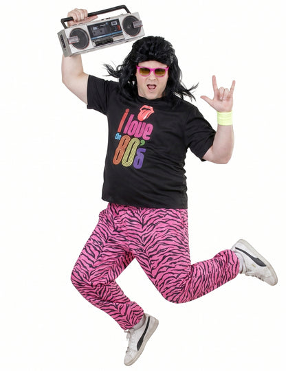 I love 80's verkkarit naamiaisasu suuri koko miehet