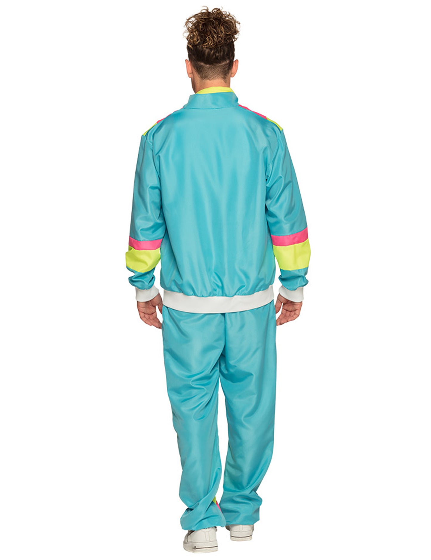 Miesten retro neonsininen lenkkeilyasu