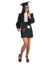 Déguisement de juge pour femme noir et blanc avec toque et marteau