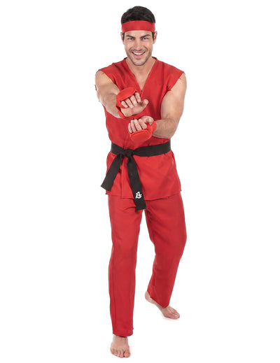 Aikuisen kungfumestarin naamiaisasu