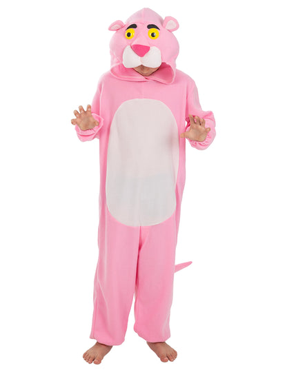 Vue d'ensemble du déguisement de La Panthère Rose pour enfant