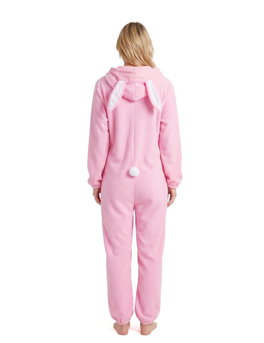 Vue de dos du déguisement de lapin pour femme