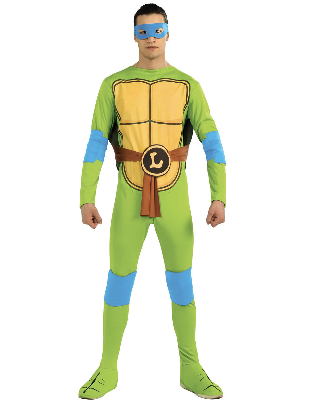 Déguisement Leonardo Tortues Ninja classique pour adulte vert avec masque bleu
