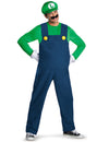 Déguisement Luigi Deluxe pour adulte vert et bleu avec casquette et moustache