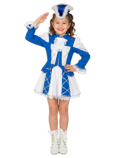 Majorette-fancy dress sinisestä gabardiinista tytölle