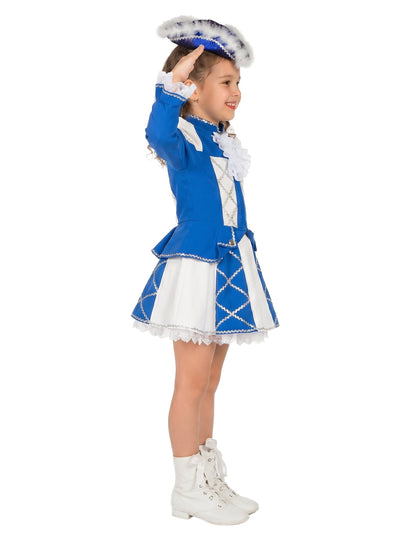 Majorette-fancy dress sinisestä gabardiinista tytölle
