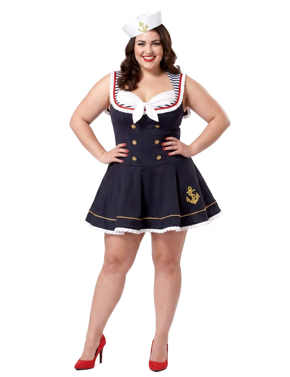 Pin-up tyylinen merimiesmekko aikuisille