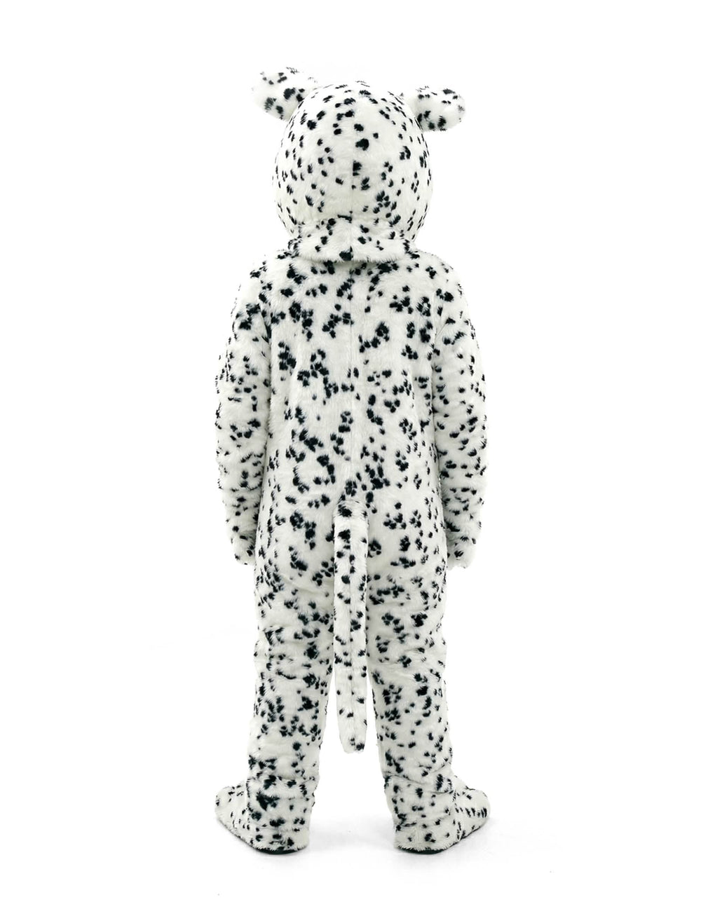 Dalmatialaisen koira-maskotin selkäpuolen näkymä