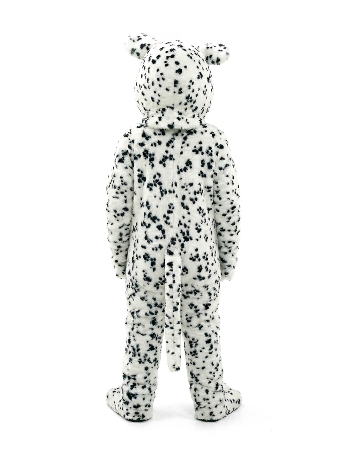 Dalmatialaisen koira-maskotin selkäpuolen näkymä