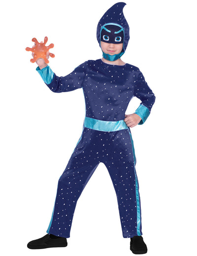 Déguisement Ninjaka Pyjamasques pour enfant bleu nuit étoilé avec cagoule et accessoire