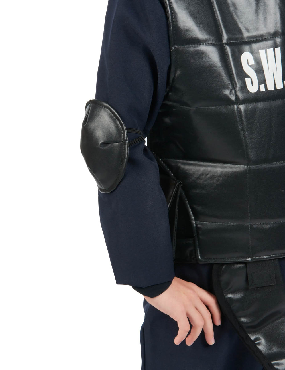 SWAT-virkapuvun kyynärsuojan yksityiskohta