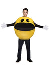 Déguisement Pac-Man pour adulte jaune avec gants blancs