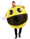 Déguisement gonflable Pac-Man pour adulte jaune avec gants blancs