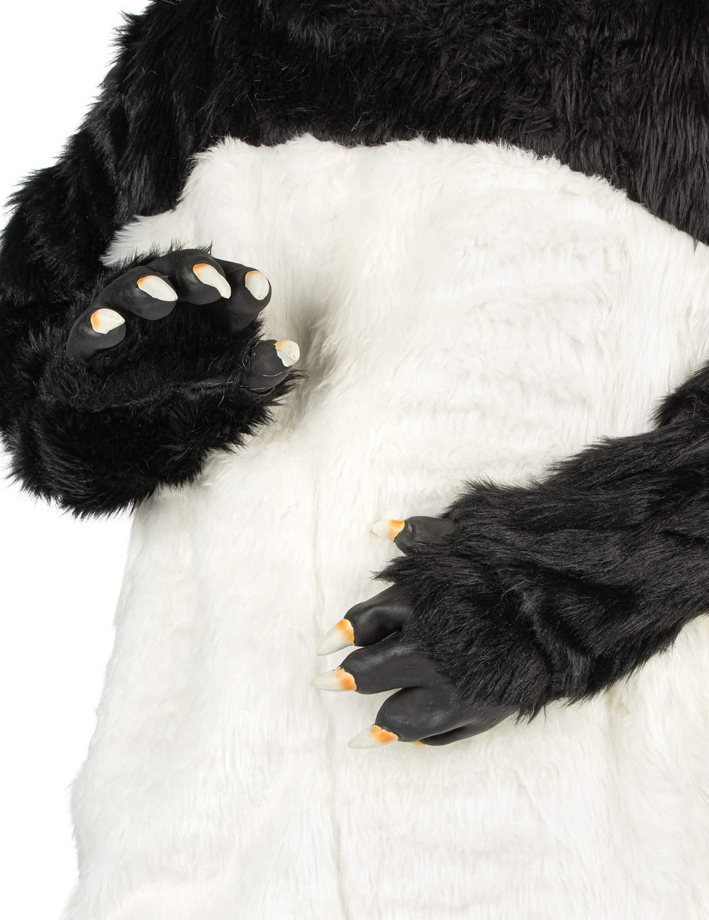 panda-puku aikuiset mustavalkoinen tekoturkis