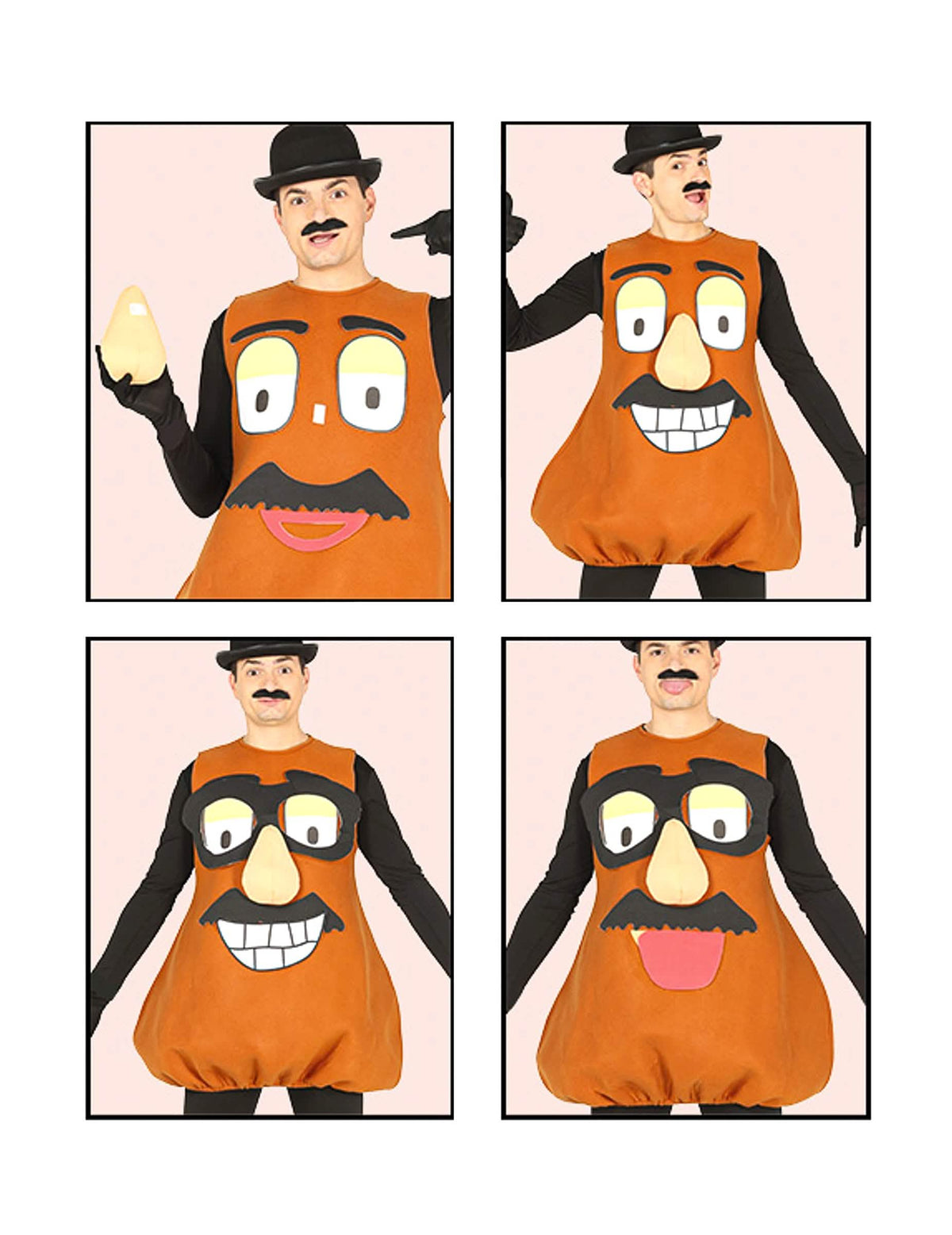 Perunan muokattava naamiaisasu aikuiselle