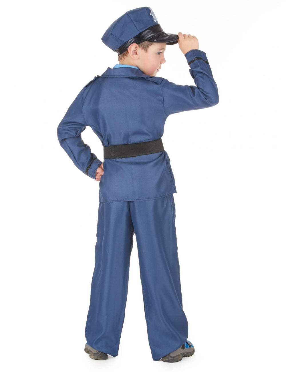 Vue de dos du déguisement de policier