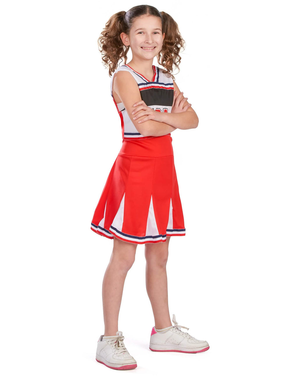 Sivunäkymä USA-cheerleader-asusta