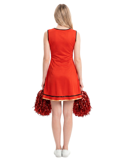 Déguisement pompom girl USA rouge femme