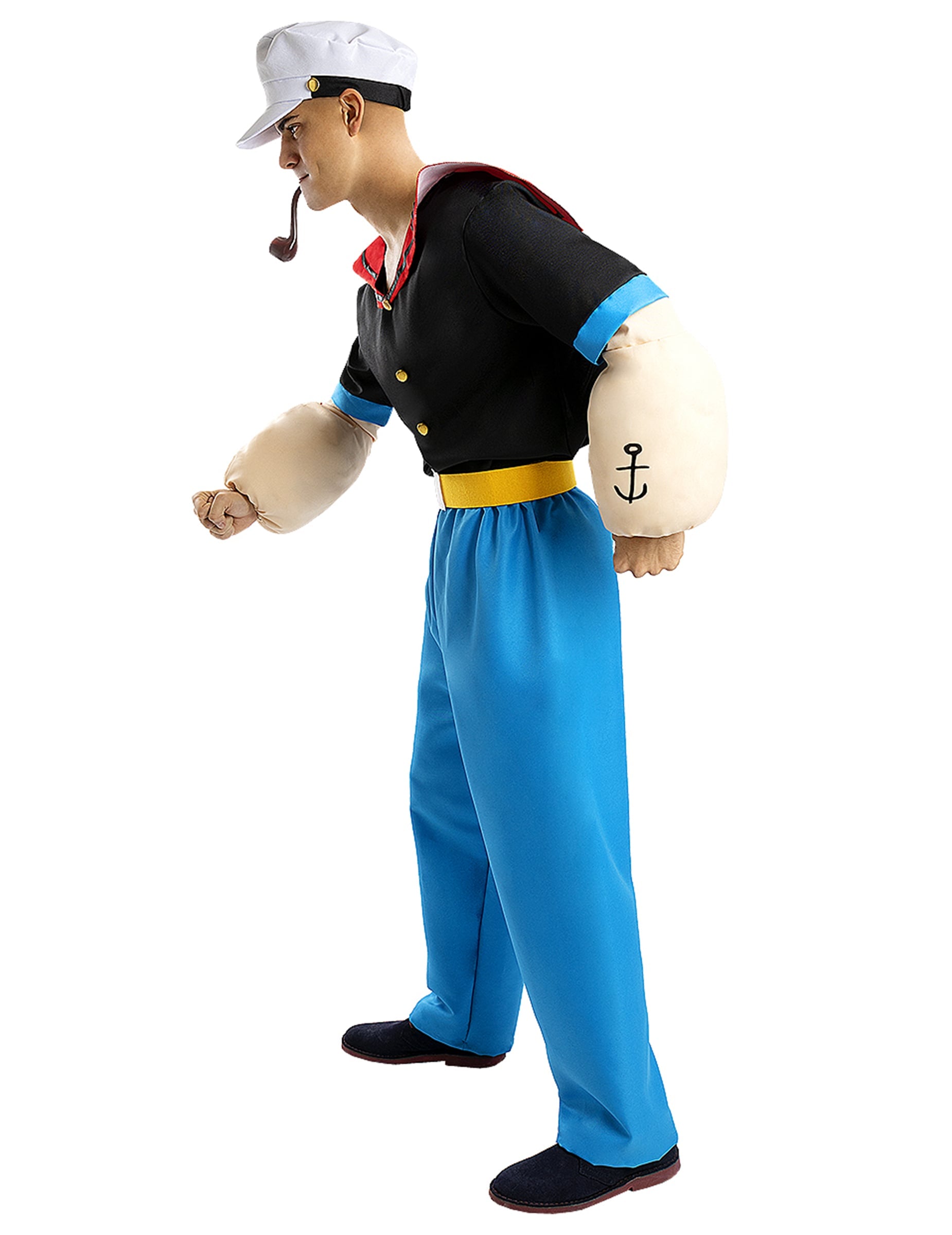 Vue de profil du déguisement de Popeye