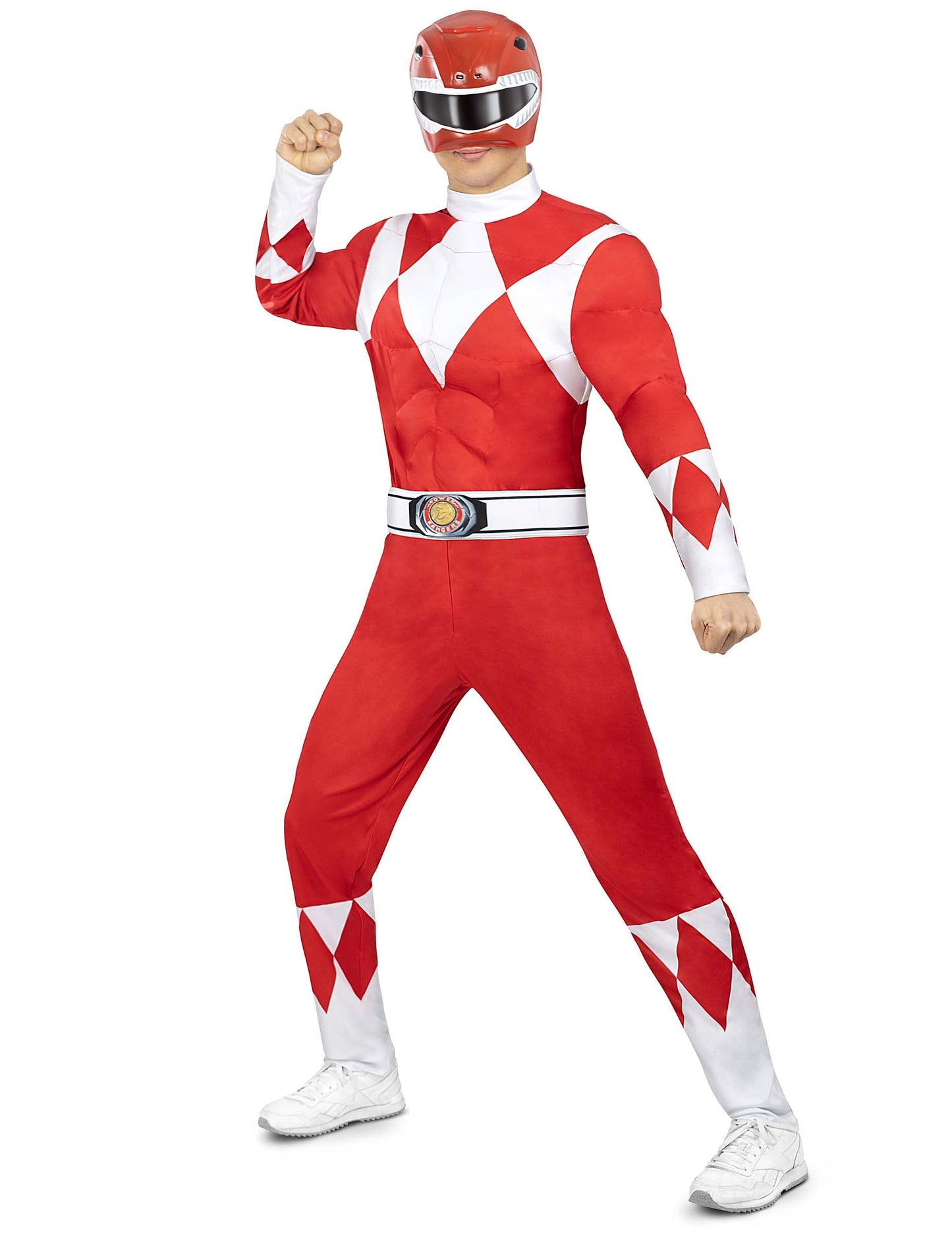 Déguisement Power Ranger™ rouge pour adulte avec masque et ceinture