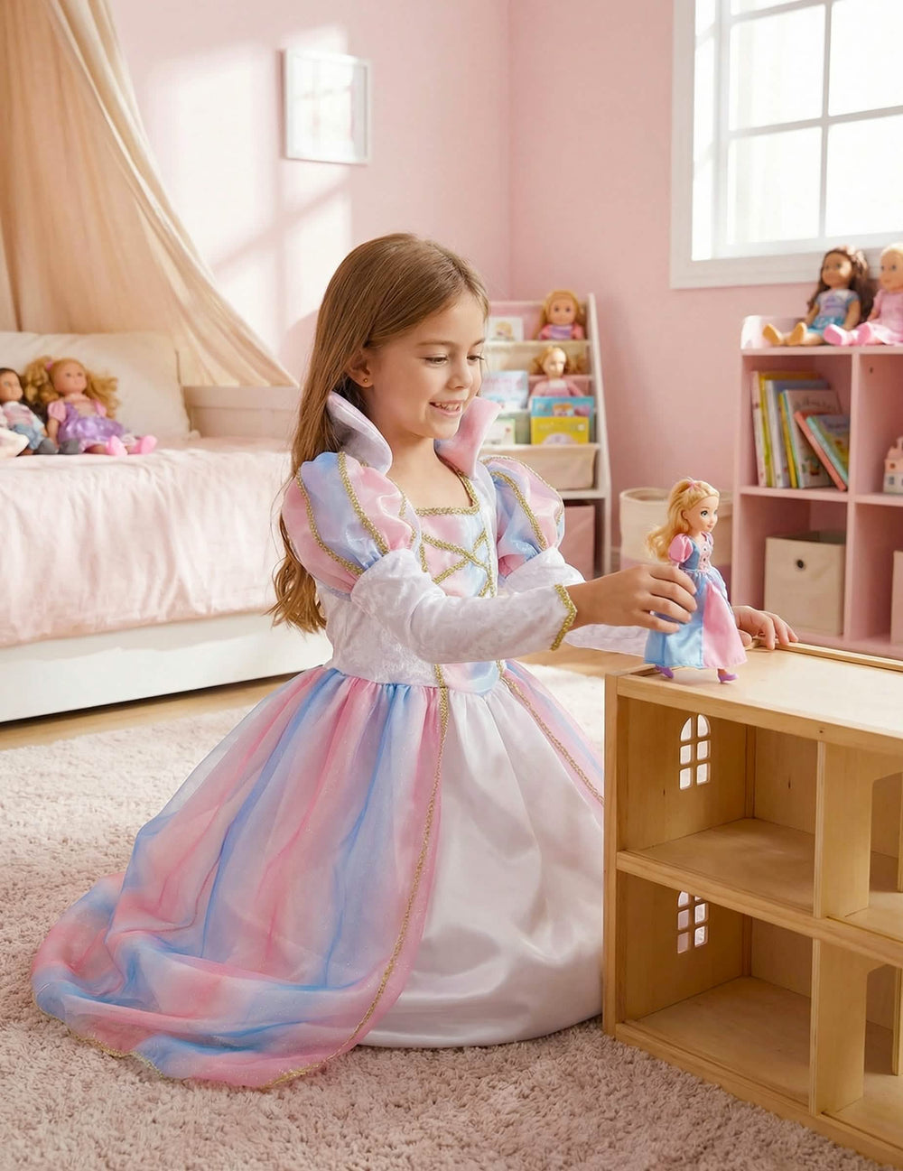 Mise en situation du déguisement de princesse