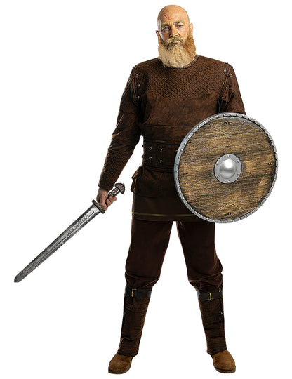 Déguisement de Ragnar Vikings™ pour adulte marron avec effet matelassé
