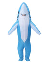 Déguisement requin gonflable pour adulte bleu et blanc