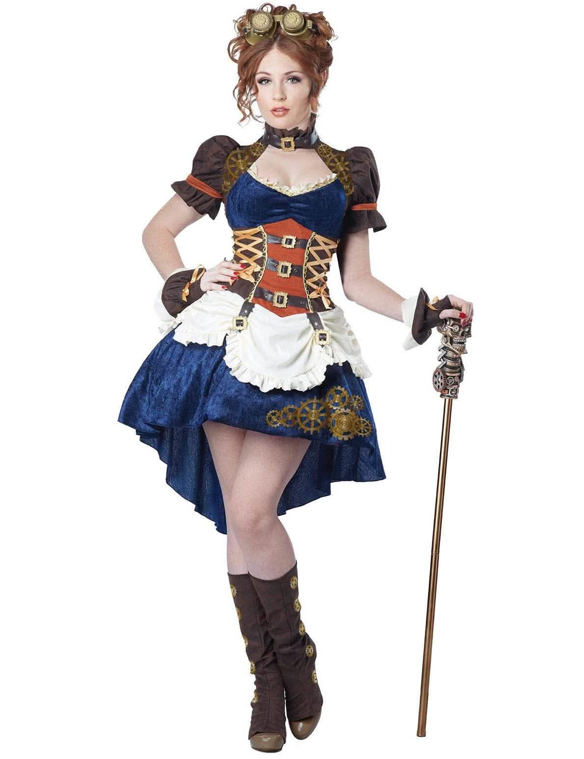 Steampunk retro-futuristinen pariasu aikuisille