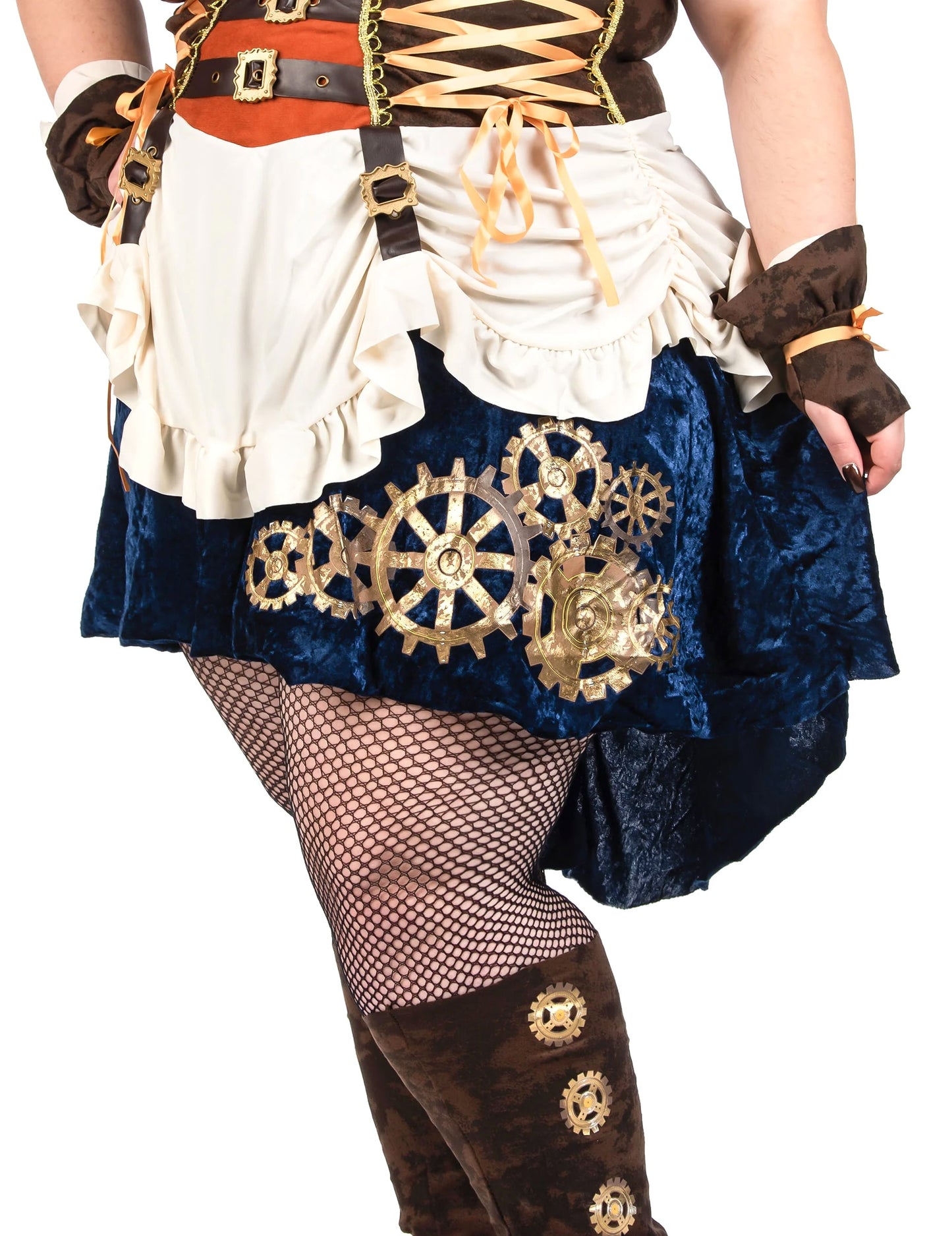Plus-kokoinen naisten retro futuristinen steampunk-asu