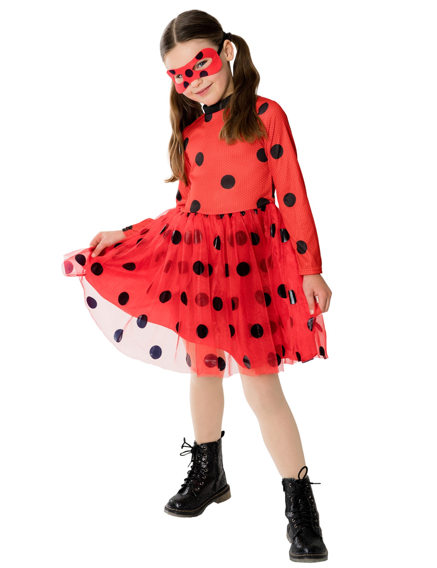 Vue du jupon du déguisement robe avec jupon Ladybug Miraculous