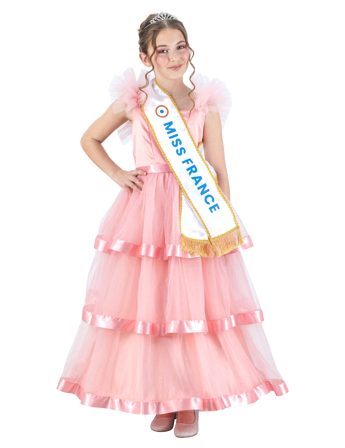 Miss France™ vaaleanpunainen mekkoasu tytölle