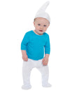Déguisement de Schtroumpf pour bébé bleu et blanc avec bonnet