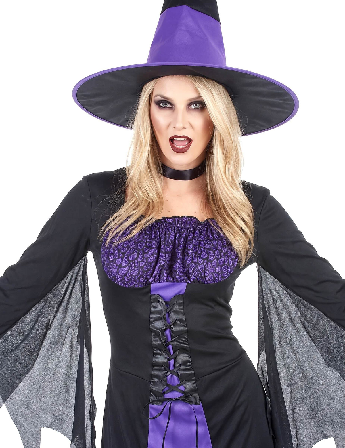 Violetti loitsu - Naisten Halloween-noidan asu