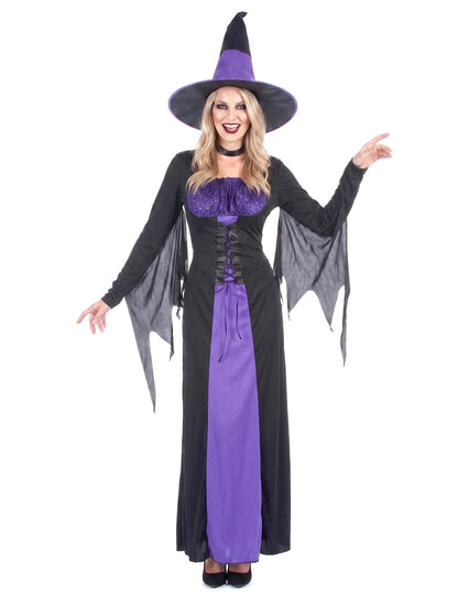 Violetti loitsu - Naisten Halloween-noidan asu