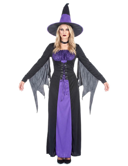 Violetti loitsu - Naisten Halloween-noidan asu
