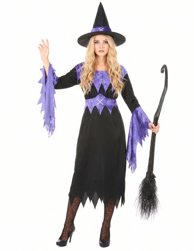 Lila lentäjä - Naisten Halloween-noidan asu
