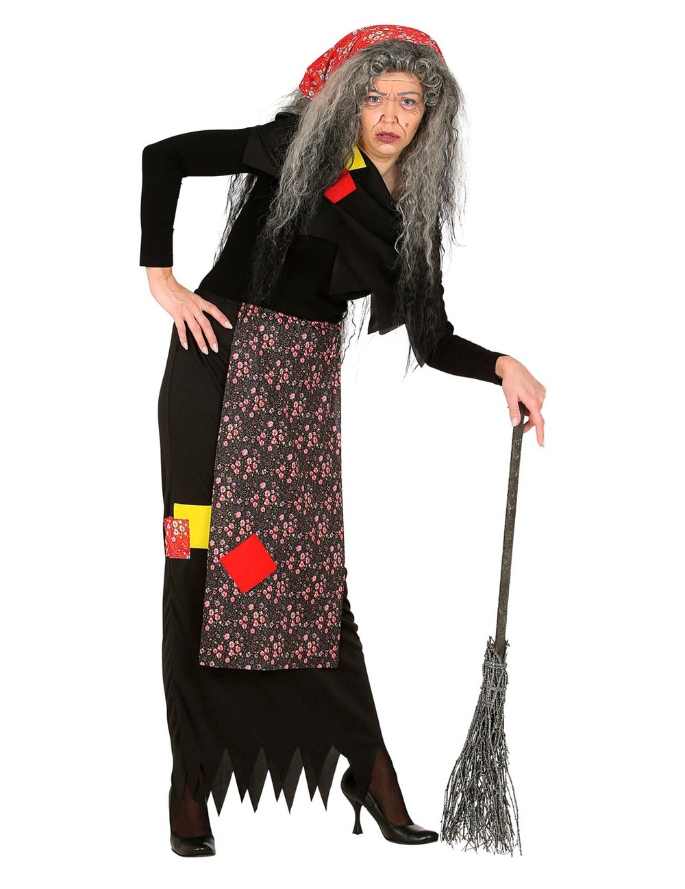 Aikuisille tarkoitetun befana-noitapuvun yleiskuva