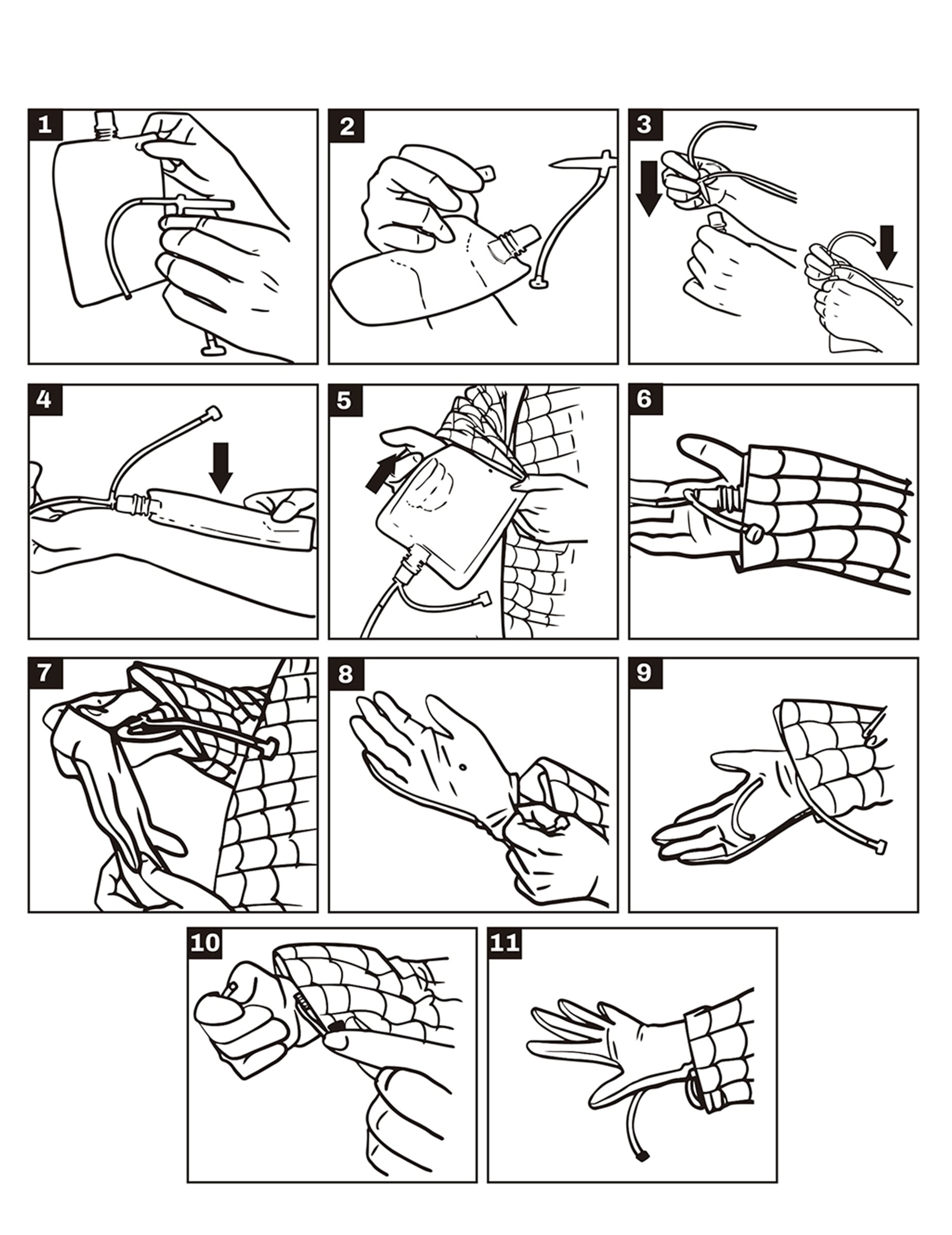Schéma d'instruction du système du déguisement Spiderbar avec lanceur de liquide