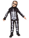 Déguisement de squelette pour enfant noir et blanc avec capuche