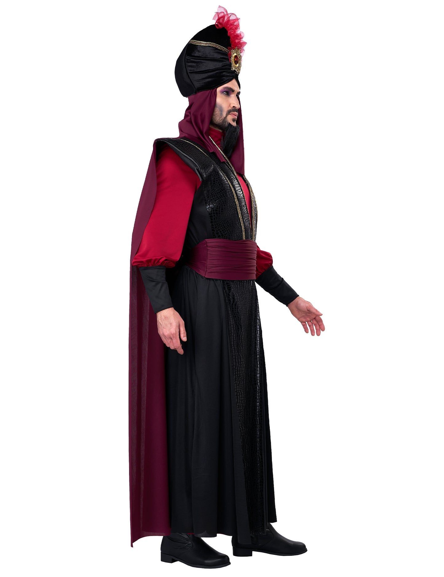 Vue de profil du déguisement de sultan du mal luxe