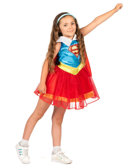 Vue de face du déguisement Supergirl DC Super Hero Girls
